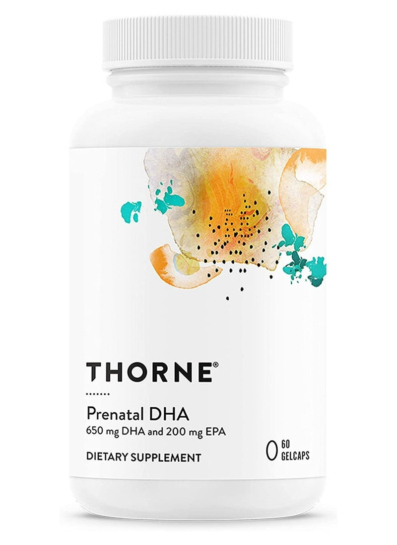 Thorne - Prenatal DHA - 650 mg DHA And 200 mg Of EPA Dietary Supplement, 60 Gelcaps - Image 1