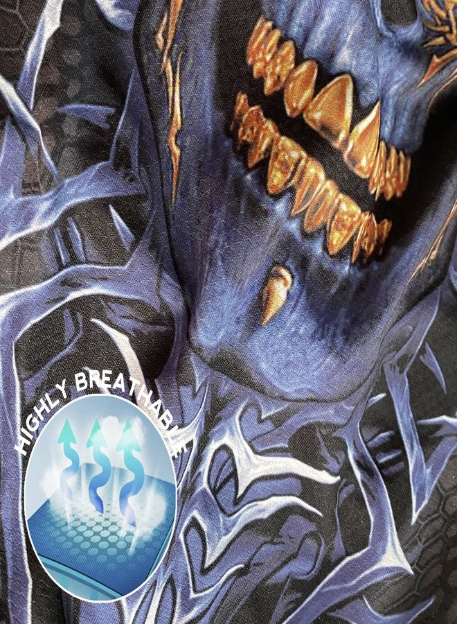 أوباكل قناع وجه أوباكل بالاكلافا للرجال والنساء للتزلج والصيد وركوب الدراجات (جمجمة وأسنان ذهبية) - Image 3