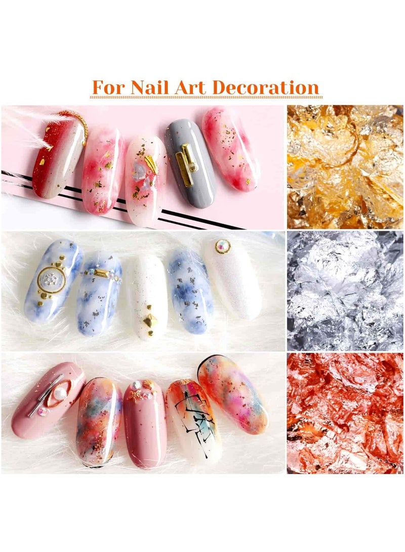 Generic Gold Foil Flakes for Resin,Imitation Gold Foil Flakes Metallic Leaf for Nails, Painting, Crafts and Resin Jewelry Making,acrylic paint (Gold,Silver,Copper Colors)  - Image 5