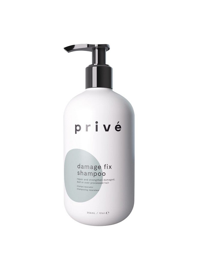 PRIVE Privé Damage Fix Shampoo Repair And Strengthen Damaged Dull Or Over Processed Hair From Within Natural Ingredients Vegan Crueltyfree Colorsafe Shampoo 12Oz - Image 1