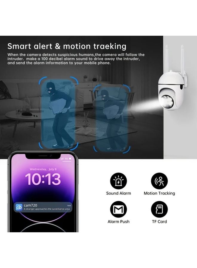 1080P Smart HD PTZ Security Camera With 64G SD Card Alexa Voice Control Color Night Vision - Image 4