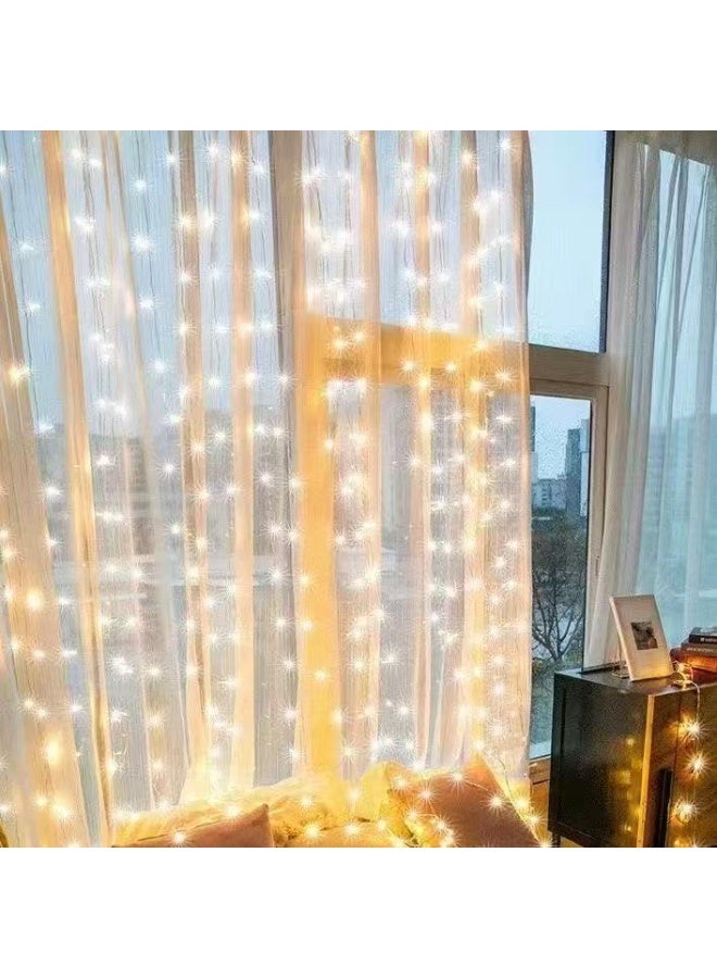 HYH LED Curtain String Lights 3x3M, USB Powered with Remote & Hooks, Fairy Lights for Bedroom, Party & Live Background Decor - Image 4