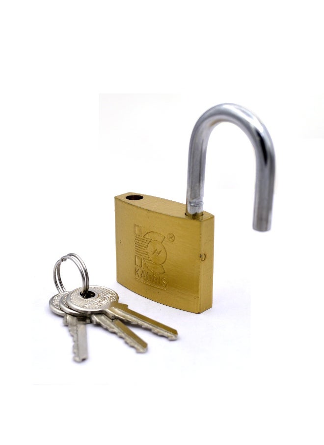KADRIS - Heavy-Duty Security Padlock HA-1428, Weather-Resistant in Solid Brass Lock 40MM - Padlock  shackle with Keys for Sheds, Storage Unit, School, Gym Locker, Fence, Toolbox, Hasp Storage - Image 1