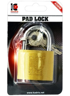 KADRIS Heavy-Duty Security Padlock HA-1428, Weather-Resistant in Solid Brass Lock 40MM - Padlock  shackle with Keys for Sheds, Storage Unit, School, Gym Locker, Fence, Toolbox, Hasp Storage  - Image 2