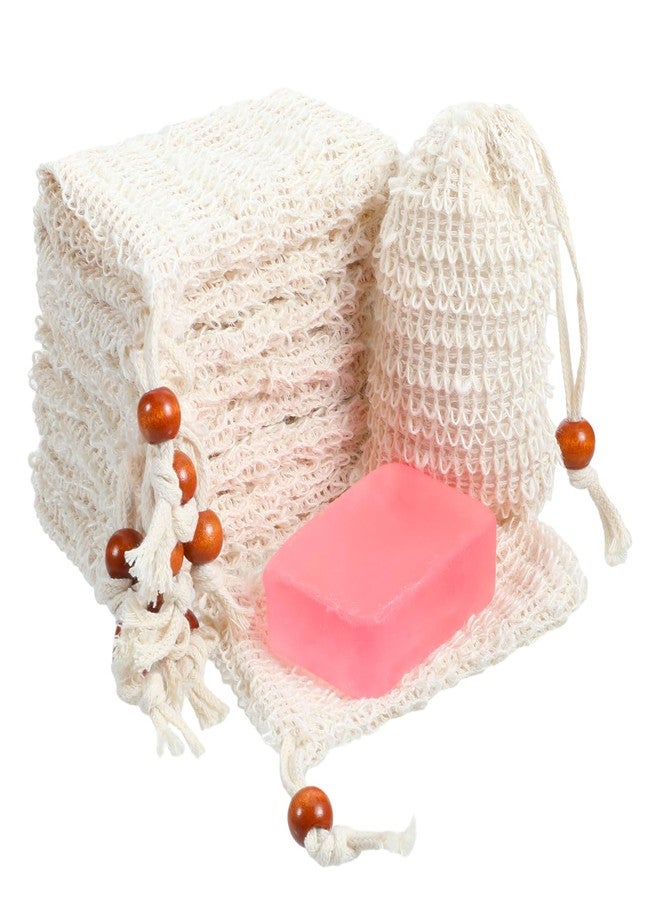 cobee 50 Pcs Soap Saver Bags, Mesh Exfoliating Bar Soap Pouch Sisal Soap Saver Drawstring Soap Holder Plastic-Free for Shower Soap Foaming and Drying - Image 1