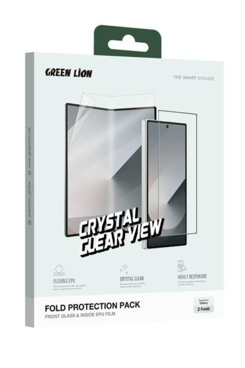 GREEN LION Fold Protection Pack - Samsung Galaxy Z Fold 6, Folding Resistant, Touch Sensitive, Anti Scratch & Fingerprint - Clear - Image 3