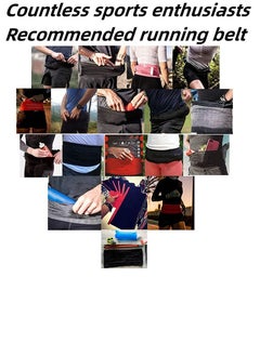 Generic Running Belt, Running Funny Pack for Phone, Moisture Wicking Storage Belt Bag for Walking Travel Sports Hiking Workout Women Men 4 Large Security Pockets  - Image 4