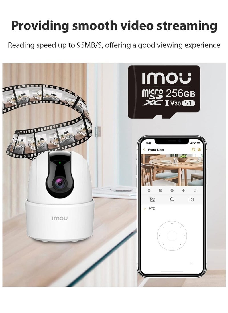 IMOU - Imou 256 GB Micro SD Card Class 10 Ultra High Speed up to 100MB/s UHS-I, Micro SD SDXC Card for Smartphone, Tablet, Security Camera, Switch, Game Consoles and etc. - Image 1