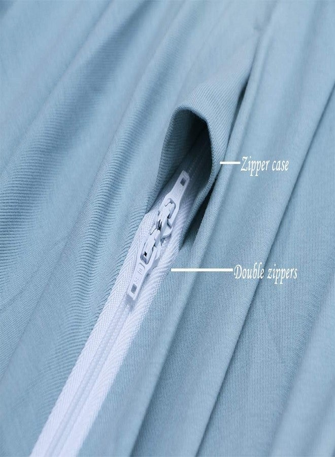 INSEN Pregnancy Body Pillow Cover, Full Body Pillow Cover for Pregnant Women (Green Jersey, C-Shaped) - Image 5