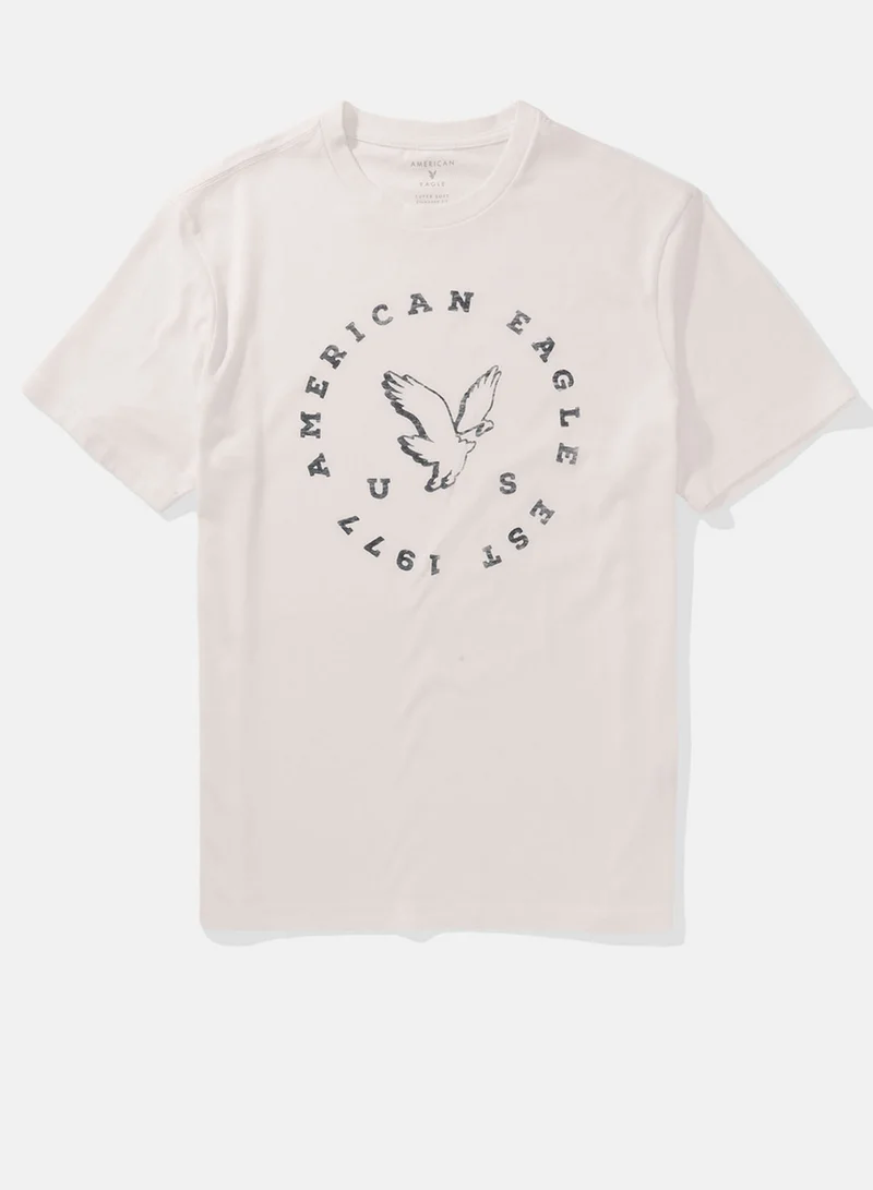 امريكان ايجل Logo Graphic Crew Neck T-Shirt