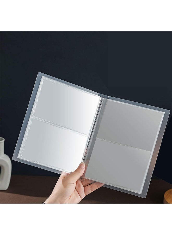 Peachjoy ألبوم جمع الملصقات، كتاب ملصقات شفاف قابل لإعادة الاستخدام 80 فتحة، منظم ملصقات دفتر التخطيط، ألبوم ملصقات بقشرة شفافة لجمع الملصقات، تخزين كتاب ملصقات العلامات - Image 1