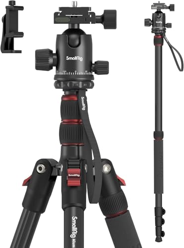 SmallRig CT20 Camera Tripod 787 Foldable Aluminum Tripod Monopod 360Ball Head Detachable Payload 33lb 200cm787 - Image 1