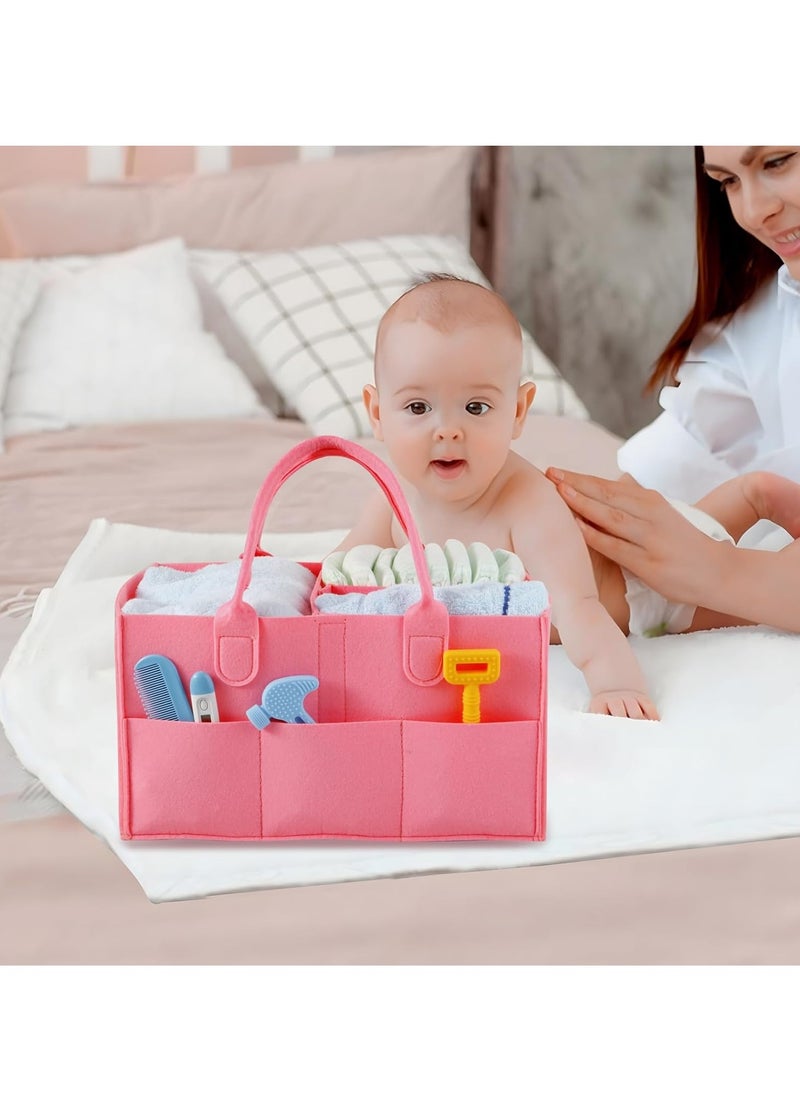 Gonice Baby Diaper Caddy Organizer, Portable Diaper Holder Organizer Nursery Storage Basket for Wipes & baby stuff  - Image 2