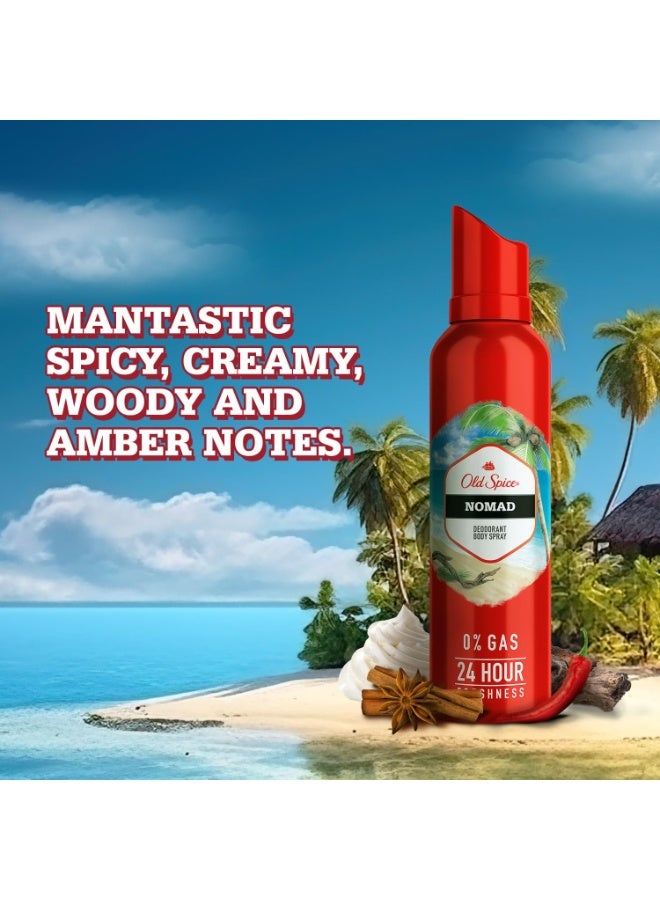 Old Spice NOMAD No Gas 24 hour Long Lasting Freshness Deodorant Perfume Body Spray For Men, 140ml - Image 2