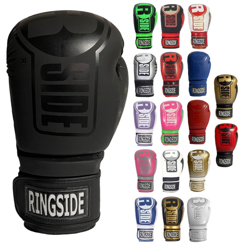 Ringside Apex Bag Gloves IMFTech Synthetic Boxing Gloves with Secure Wrist Support Ideal for Men and Women Black LXL - Image 2
