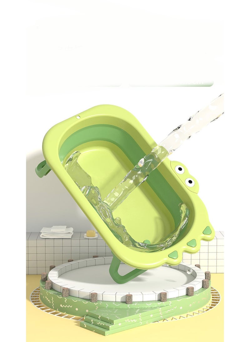 فول جوي حوض استحمام قابل للطي للأطفال مع قاعدة مضادة للانزلاق، وسدادة مياه تستشعر درجة الحرارة، وحوض استحمام قابل للتثبيت على الحائط للأطفال الصغار من عمر 0 ​​إلى سنتين، ,80*49*20 سم - Image 5