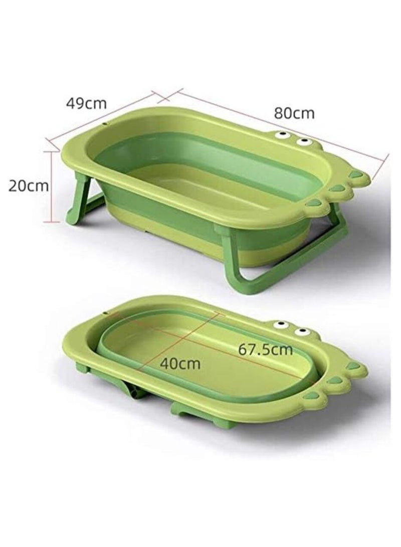 فول جوي حوض استحمام قابل للطي للأطفال مع قاعدة مضادة للانزلاق، وسدادة مياه تستشعر درجة الحرارة، وحوض استحمام قابل للتثبيت على الحائط للأطفال الصغار من عمر 0 ​​إلى سنتين، ,80*49*20 سم - Image 3