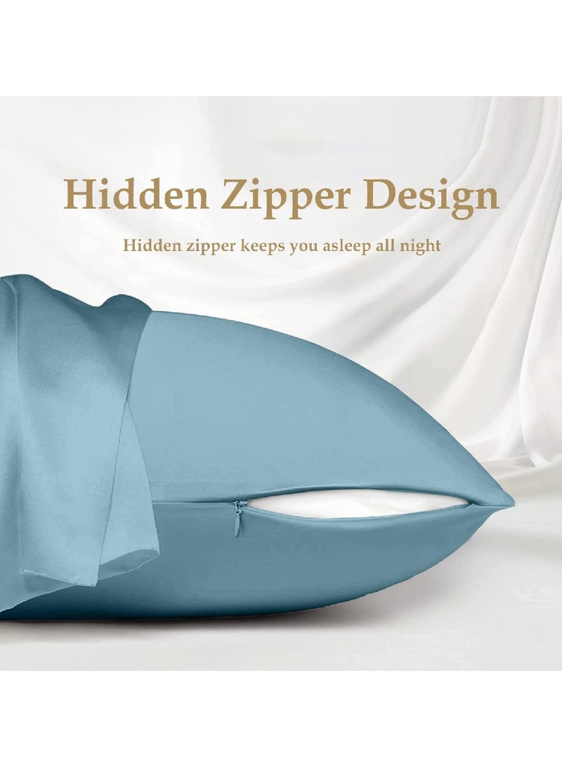 Mulberry Silk Pillowcase For Hair And Skin Standard Size 20" X 26" With Hidden Zipper Soft Breathable Smooth And Cool Sleep Pillowcase  - Image 5