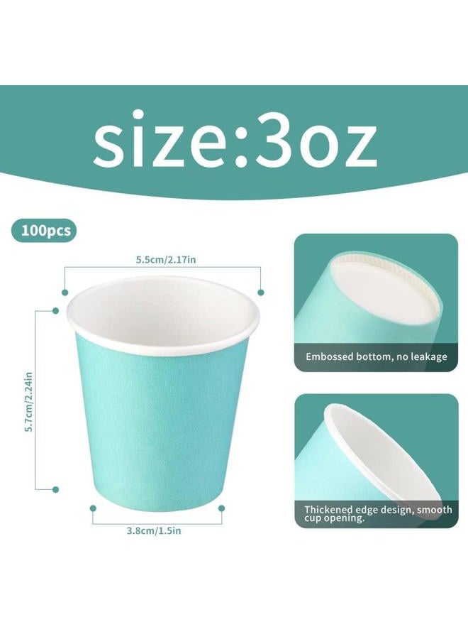 Prgery 100 Pack 3oz Paper Cups, Bathroom Cups Disposable,Moushwash Cups Small Snack Cups for Water, Juice,Candy Ideal for Party Bathroom and Office - Image 2