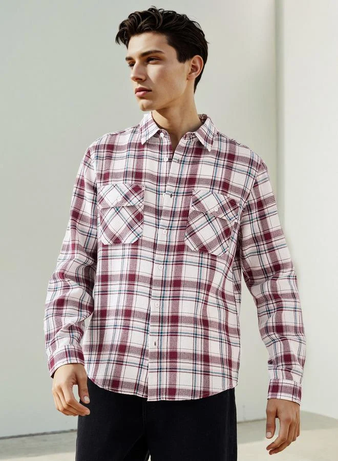 Lee Cooper Regular Fit Checked Shirt