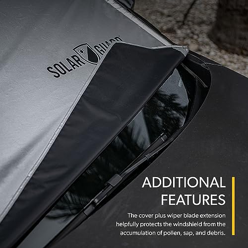 FrostGuard SolarGuard Sunshade for Car Windshield - Reflective Car Shades for Windshield, Blocks Damaging UV Rays - for Use on Front Window Exterior, Includes Security Flaps - Silver, Standard Size - Image 5