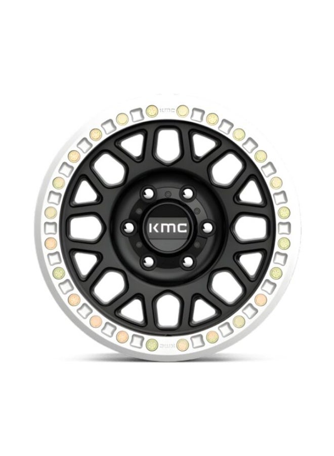 KMC KM549 GRS 17X8.5 6X139.7 ET00 CB106.1 MACHINED W/SATIN BLK LIP - Image 2