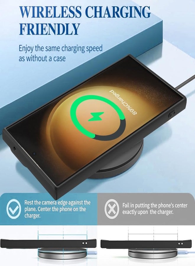 OOK Floral case for Samsung Galaxy S23 Ultra Case, Cute Sunflower Floral Blooms Design Soft TPU Shockproof Protective for Women Girls Phone Cover - Black Flower - Image 4