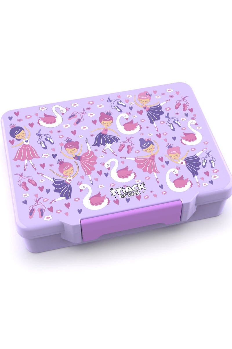 Snack attack Lunch Box for Kids School,Children Lunch Box with Compartments, Bento Box Children, Leak-proof Lunch Box for Girls and Boys, Snack Box, Perfect for School, Nursery & Trips (Ballerina Dance & Flamingo) - Image 3