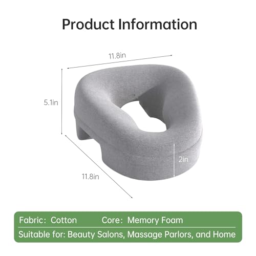UTJZIB Face Down Pillow for Massage - Headrest Face Pillow for Bed, Stomach Sleeping, Prone Sleepers, Post-Eye Surgery Recovery, and Beach Tanning. - Image 2