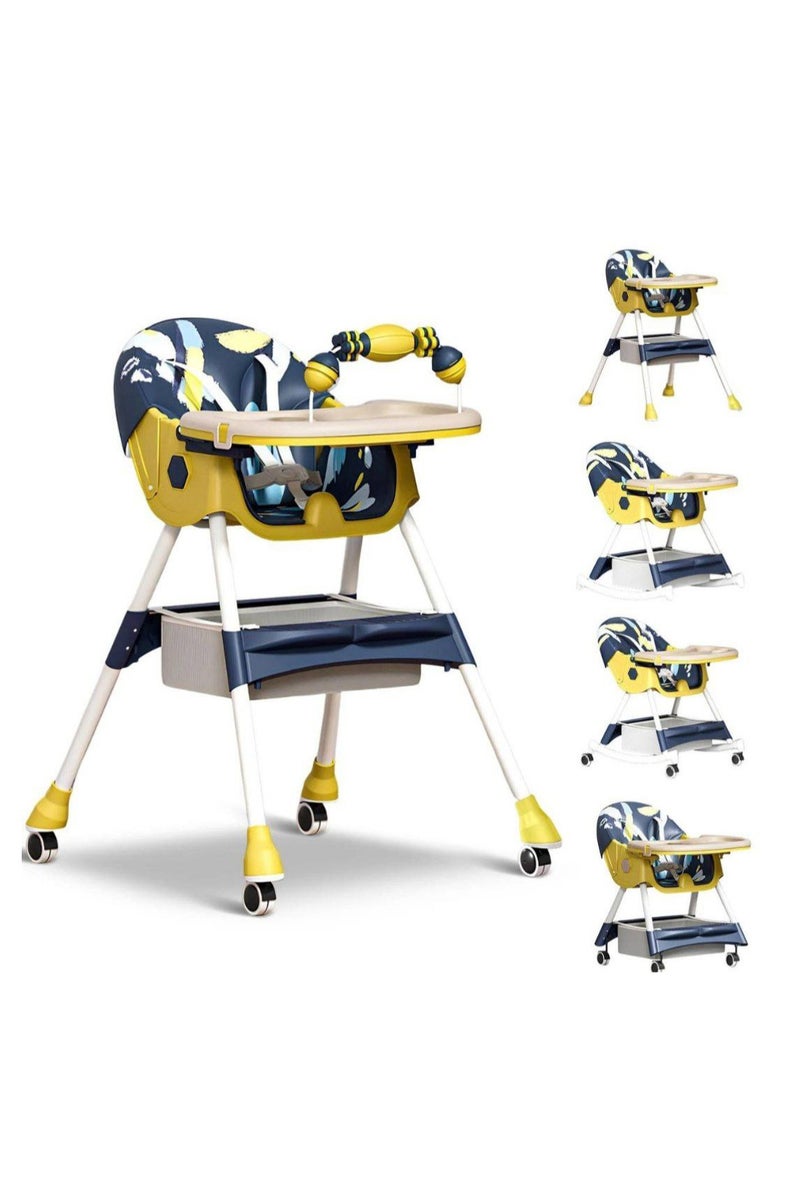 Baby High Chair | Newborn High Chair | Adjustable and Removable Double Feeding Tray and Play Table - Image 3