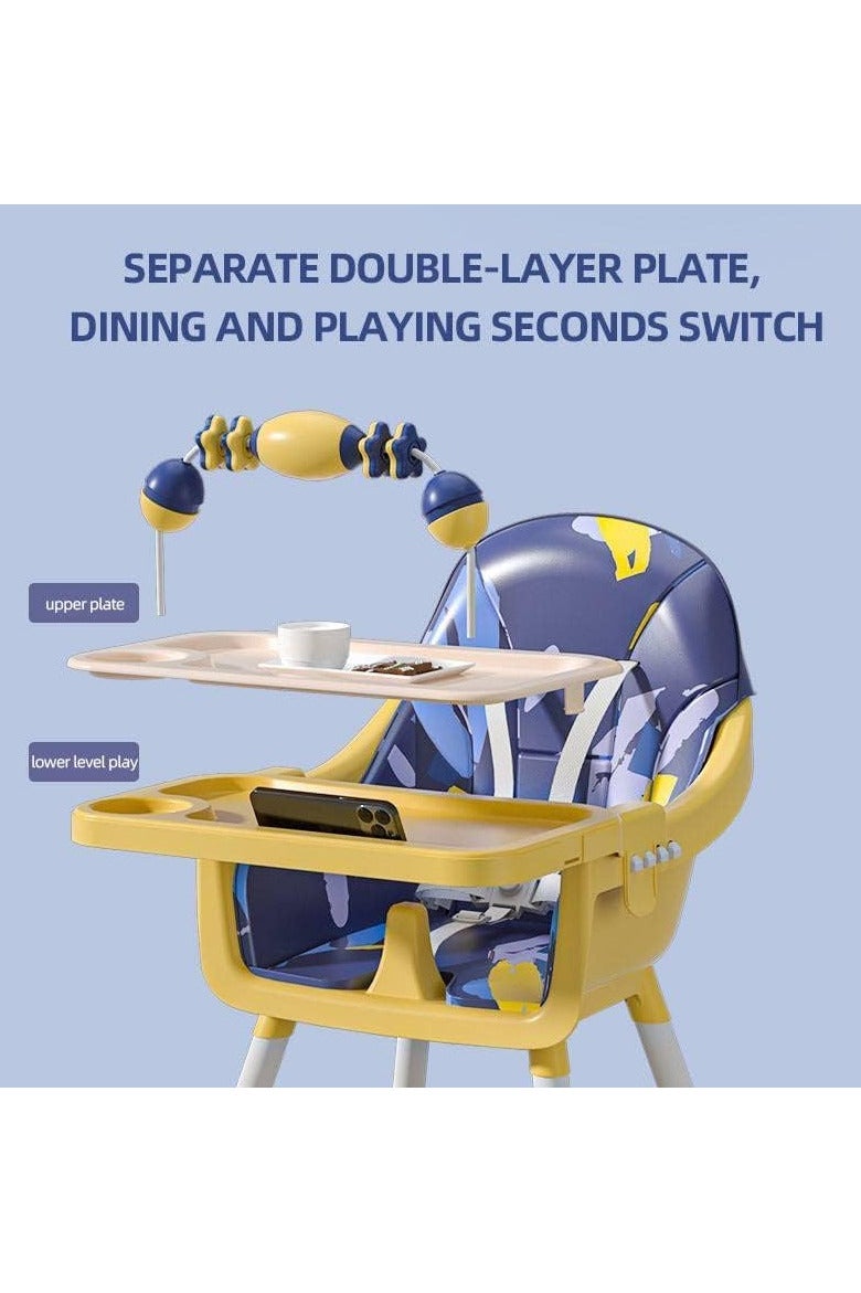 Baby High Chair | Newborn High Chair | Adjustable and Removable Double Feeding Tray and Play Table - Image 4