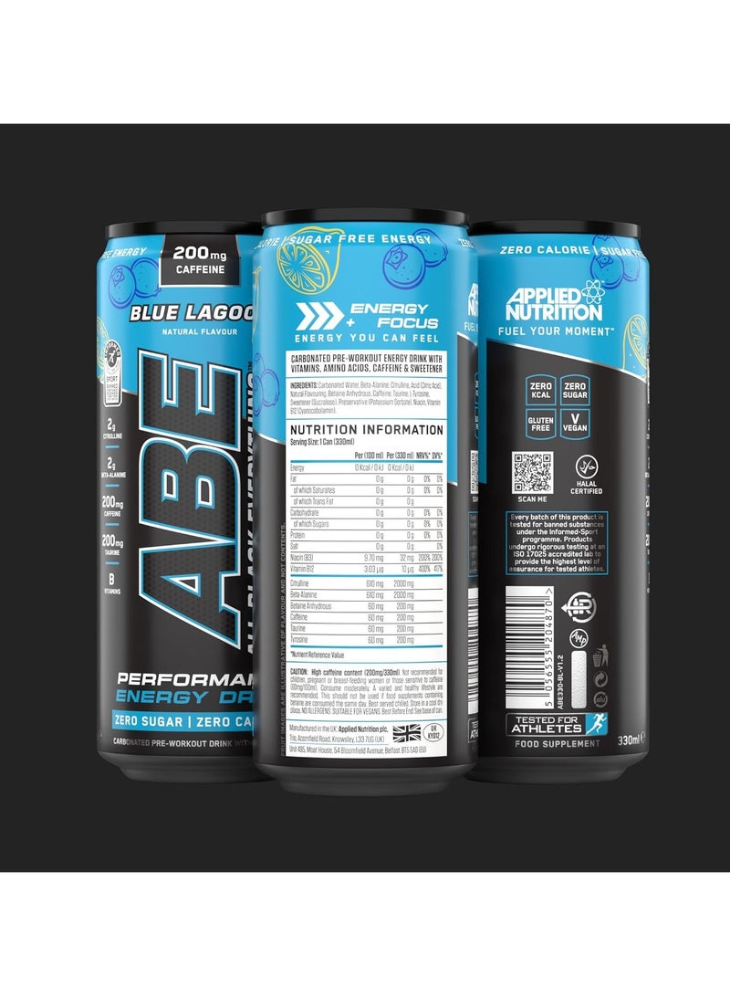 Applied Nutrition ABE Ultimate Pre Workout Drink ,Blue Lagoon Flavor, 12-Pieces - Image 3