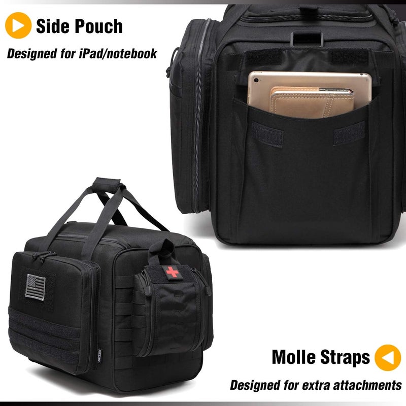 DBTAC Gun Case Bag Large | Tactical 4+ Pistol Bag Firearm Shooting Case with Lockable Zippers for Shooting Range Outdoor Hunting | 2x Removable Dividers Included - Image 5