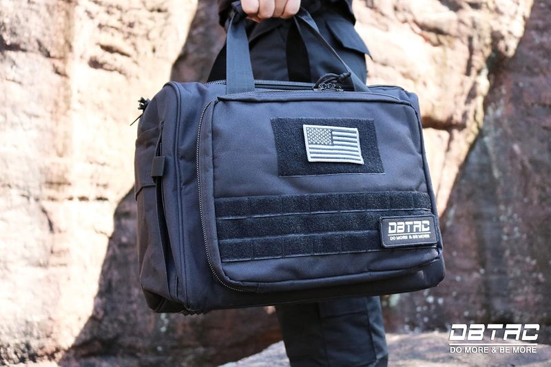 DBTAC Gun Case Bag Large | Tactical 4+ Pistol Bag Firearm Shooting Case with Lockable Zippers for Shooting Range Outdoor Hunting | 2x Removable Dividers Included - Image 3