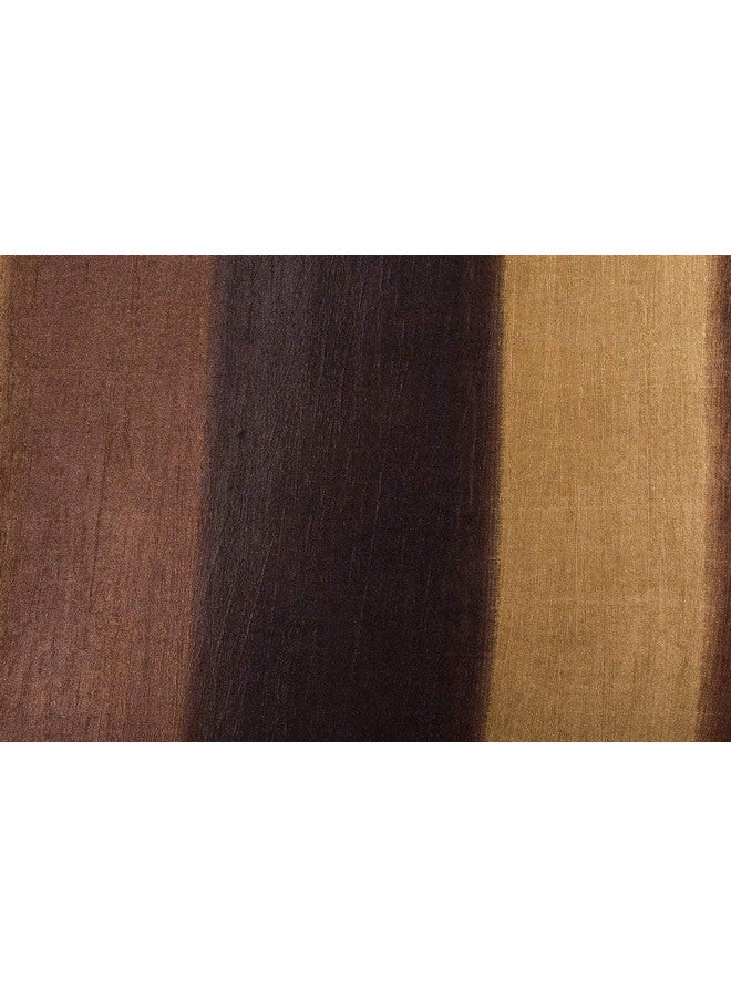 SKIVE India Polyester Blend Long Crush Eyelet Door 8 ft Curtains (Brown) Set of 2 - Image 4