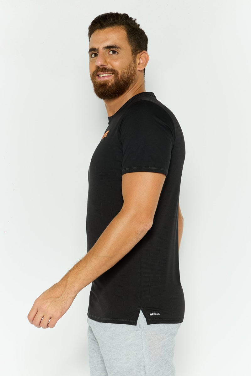 PUMA Men Sportswear Fit Short Sleeves Brand Logo Training T-Shirt, Black - Image 2