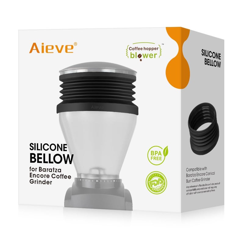 Aieve Silicone Coffee Hopper Bellow Compatible with Baratza Encore Grinder ESPVirtuosa Coffee GrinderReduce Coffee Grinds Retention