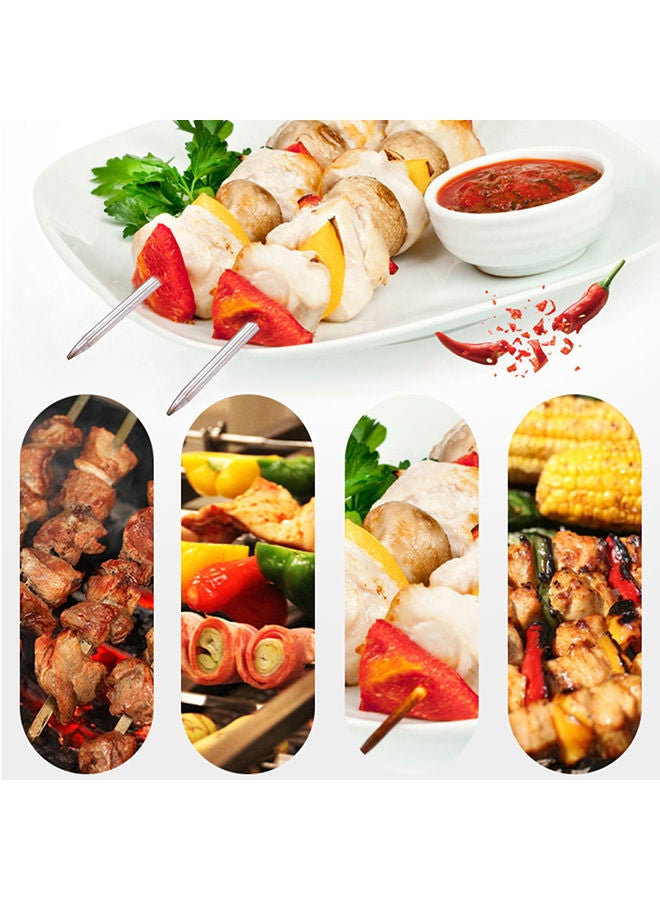 نيبمينينت مجموعة عصي شواء قابلة لإعادة الاستخدام مكون من 10 قطع فضي / بيج - Image 3