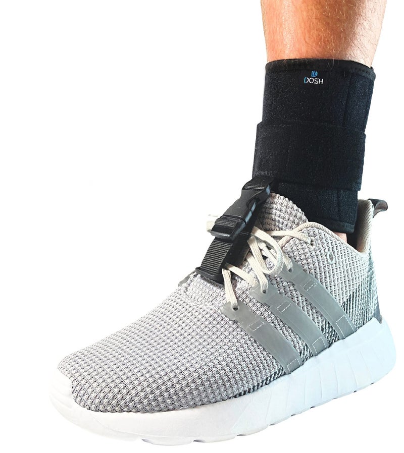 دعامة القدم الساقطة AFO لدعم القدم أثناء المشي AFO للجنسين باللون الأسود