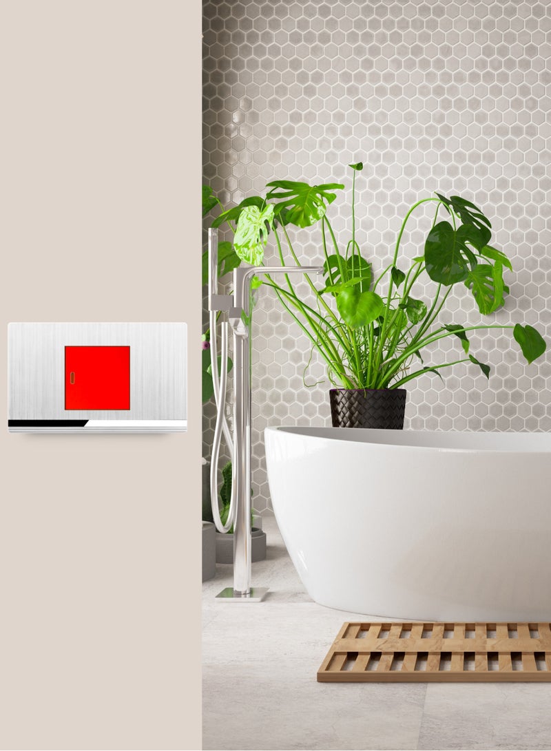 Vmax Frameless 45A High Power Wall Switch – Aluminium PC Panel, Heavy Duty Water Heater & AC Control, Seamless Installation & Durable Design – White - Image 4