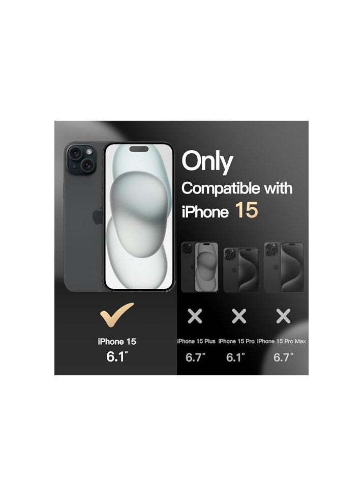 JETech Case for iPhone 15 6.1-Inch Compatible with MagSafe, Heavy Duty Dual-Layer Rugged Protection, Shockproof Protective Tough Phone Magnetic Cover (Black) - Image 4