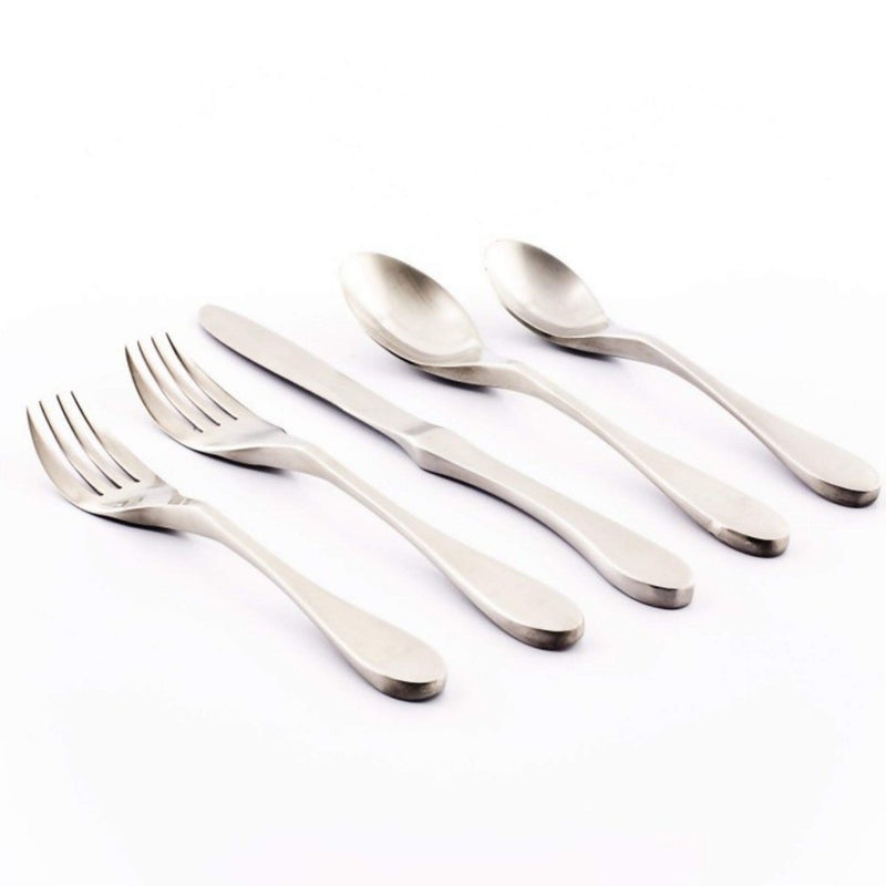 Knork Matte 20Piece Flatware Set Silver
