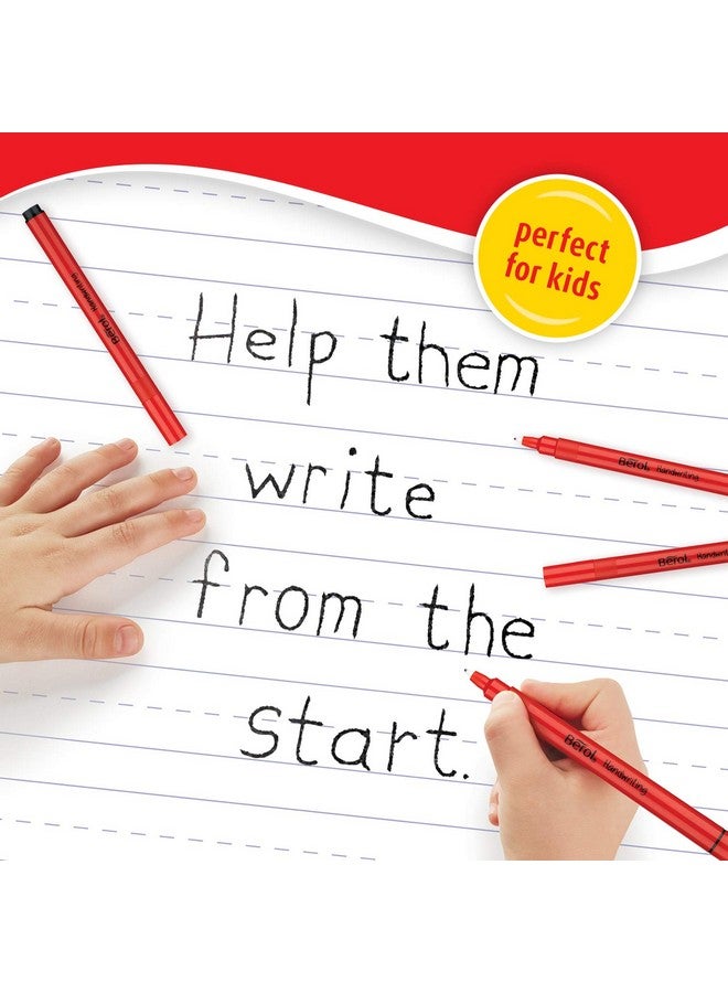 Berol Handwriting Pens | Round Shape | Washable Blue Ink | Bright Barrels | Tub Of 42 - Image 4