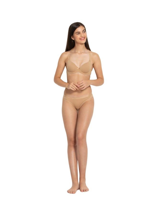 JOCKEY - Jockey 1245 Women Under Wired Padded Super Combed Cotton Elastane Stretch Multiway Styling T Shirt Bra with Detachable Straps - Image 1