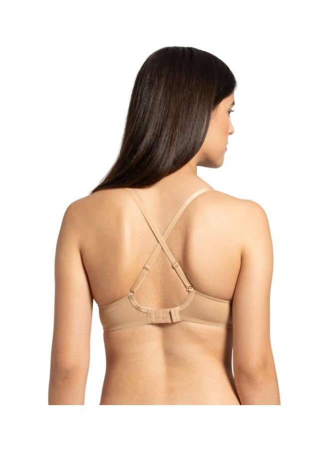 JOCKEY - Jockey 1245 Women Under Wired Padded Super Combed Cotton Elastane Stretch Multiway Styling T Shirt Bra with Detachable Straps - Image 1