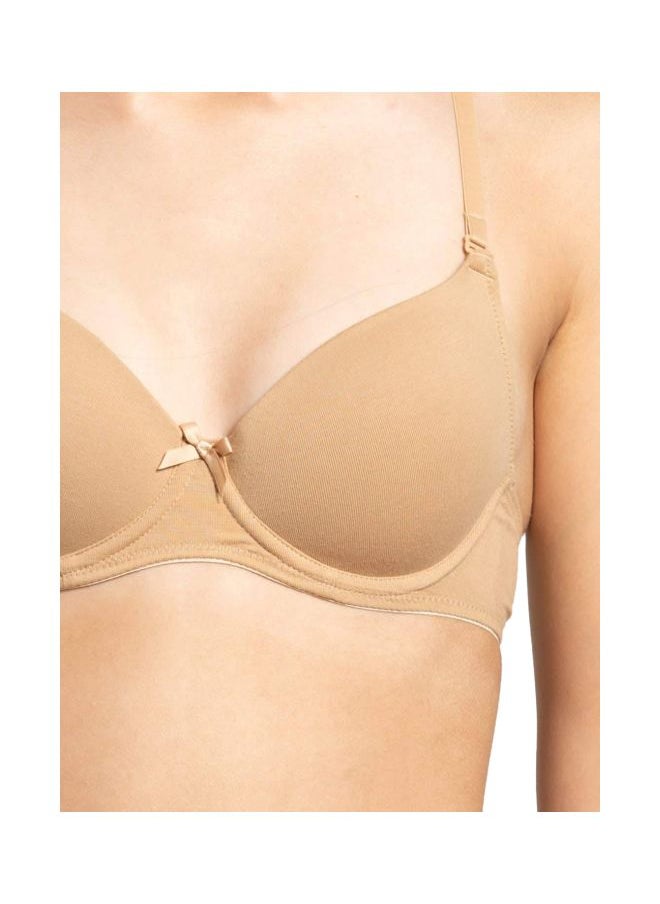 JOCKEY - Jockey 1245 Women Under Wired Padded Super Combed Cotton Elastane Stretch Multiway Styling T Shirt Bra with Detachable Straps - Image 1