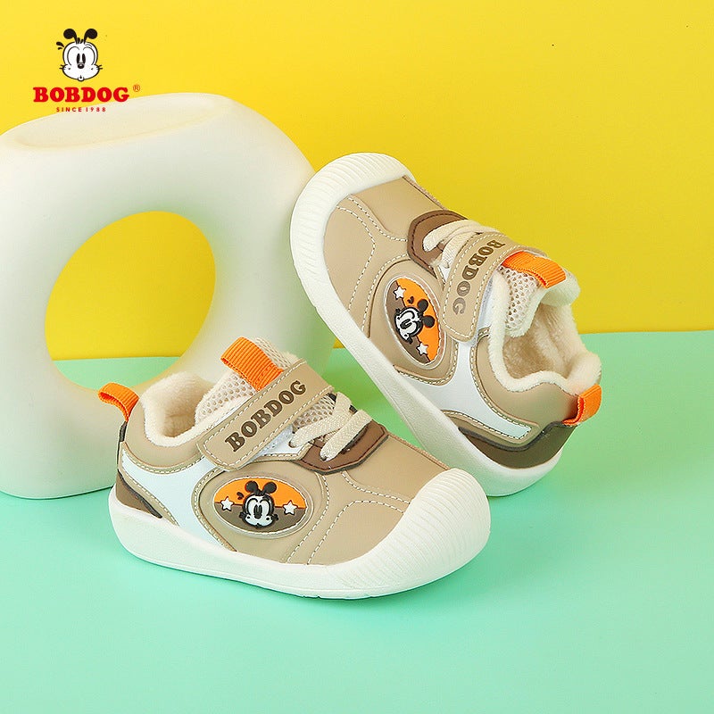 Babudou Kidsren'S Shoes Infant Fleece-Lined Cotton Shoes 2025 Winter New Warm Boys Toddler Shoes Girls Shoes - Image 5
