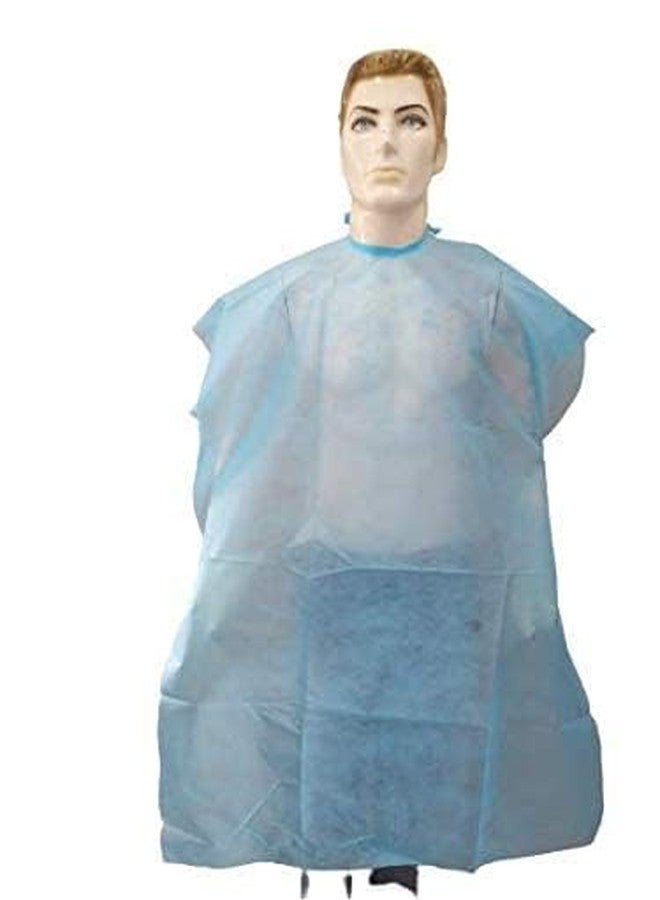 Adaamya® 50 Pcs Men's and Women's Disposable Apron Sheet for Hair Dyeing and Cutting (Blue) - Image 2