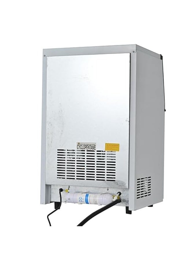 Cool Baby Integrated Ice Maker Machine, 55KGS/24H Stainless Steel Under Counter ice Machine with 15KGS Ice Storage Capacity, Freestanding Ice Maker - Image 4