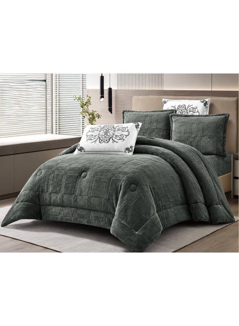 Luxury 6-piece winter comforter set for a double bed, with heavy filling (230×250 cm)